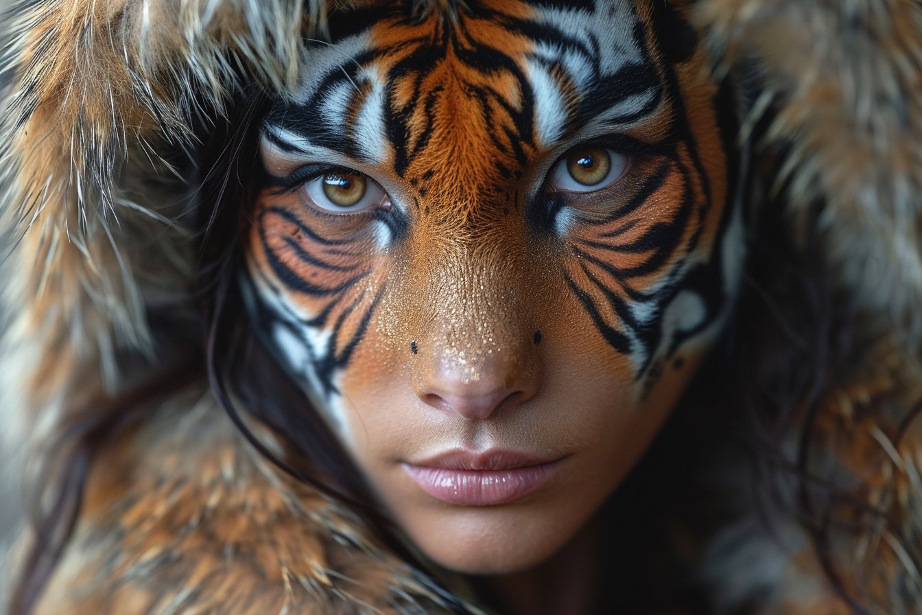 Transformez-vous en tigre avec un maquillage artistique réussi